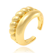 Commuter Ring Women's Copper Plating 18K Gold-plated Ring Adjustable