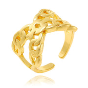 Commuter Ring Women's Copper Plating 18K Gold-plated Ring Adjustable